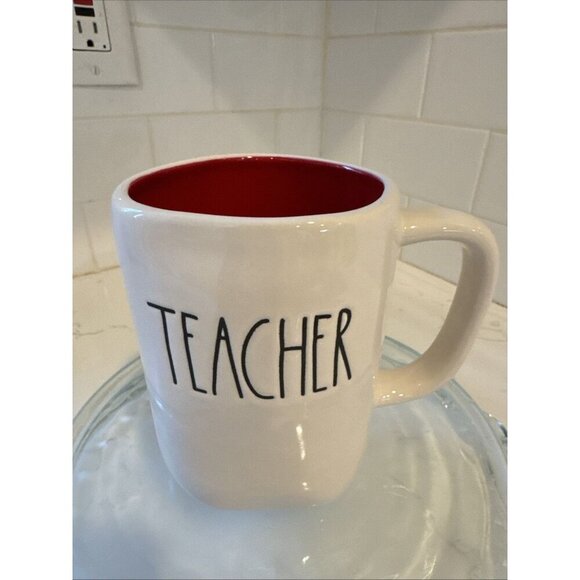 Rae Dunn TEACHER Artisan Collection Coffee Mug by Magenta Ivory - Picture 2 of 9